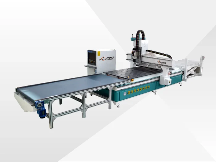 Auto loading and unloading wood router line Auto loading and unloading wood router line