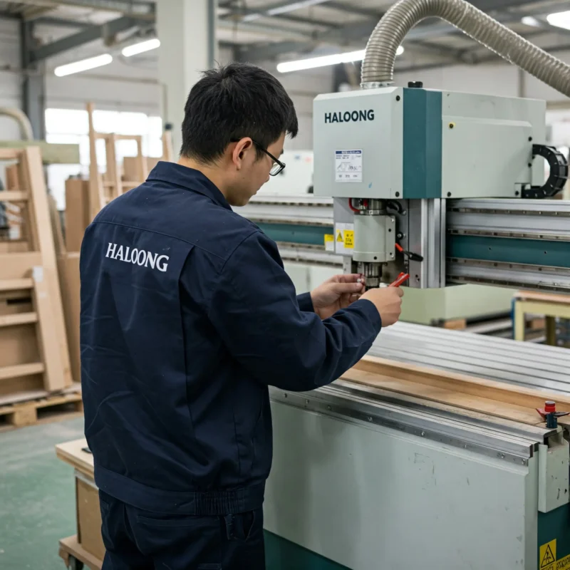 HALOONG CNC's technical engineers are repairing the CNC machining center