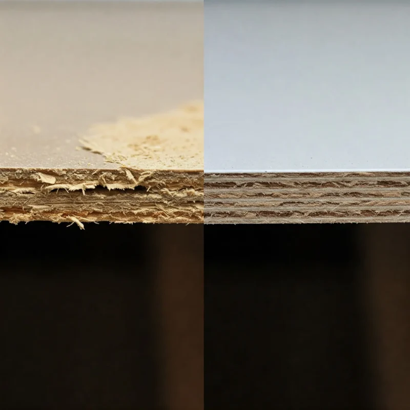 Clean cut edge on melamine panel achieved using correct techniques