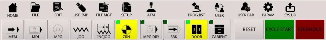How to select different operation modes and start and pause G code programs in the LNC numerical control system equipped with haloong cnc router