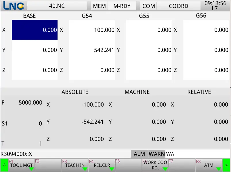 How to set the G54 workpiece origin coordinates for the LNC system equipped with haloong cnc router
