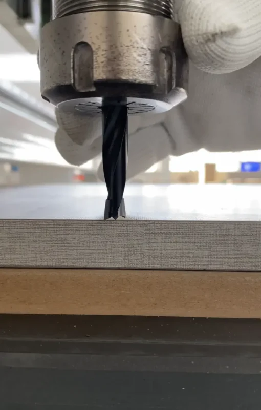 Make sure the haloong cnc router spindle tool you need to use gently touches the pad surface