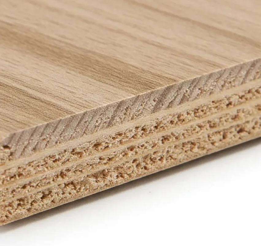 Perfectly cut edge of melamine furniture panel with Haloong cnc router