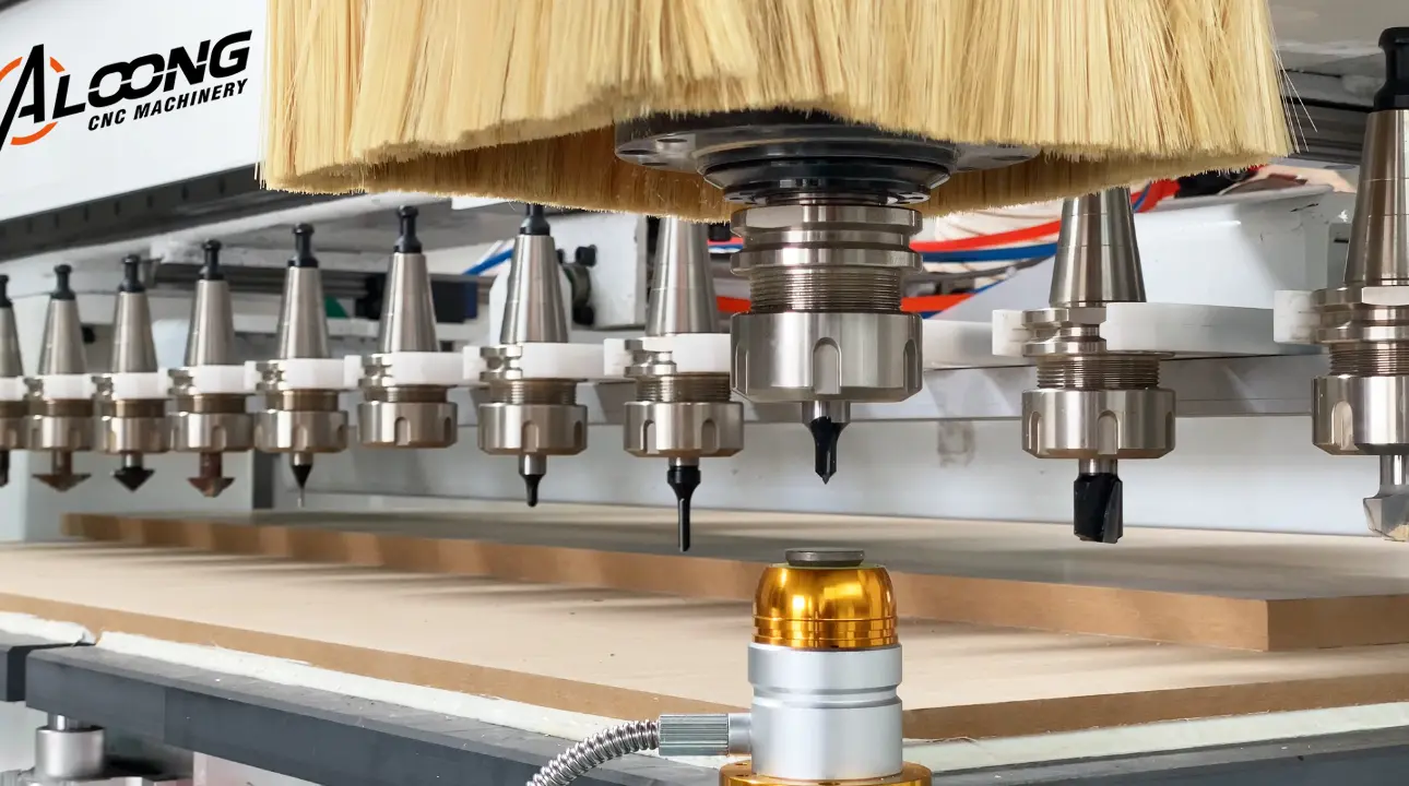 The automatic tool setting device equipped with haloong atc cnc router can set the tool Z compensation more safely, quickly and accurately